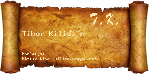 Tibor Kilián névjegykártya